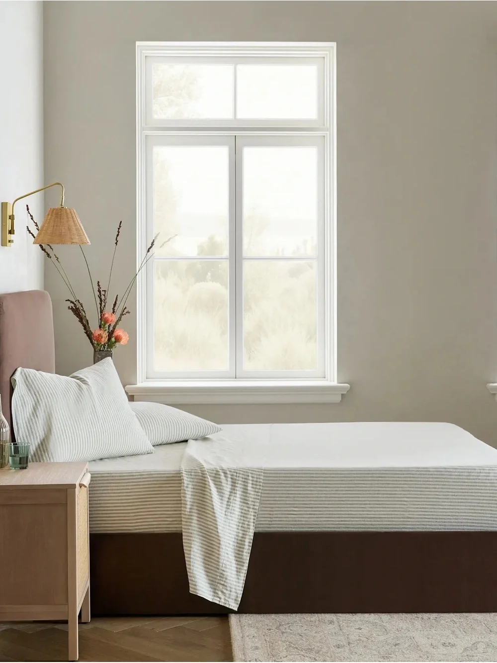 Quince Linen Willowleaf Stripe Queen Sheet Set